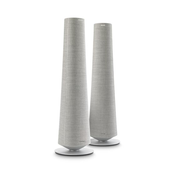Harman Kardon Citation Tower - Grey - Smart Premium Floorstanding Speaker that delivers an impactful performance - Hero